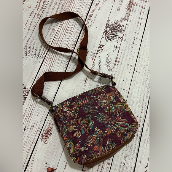 Sakroots peace mulberry treehouse Camden crossbody purple - Picture 2 of 5